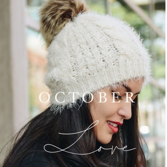 OCTOBER LOVE Ivory Mohair Beanies - Picture 5 of 10